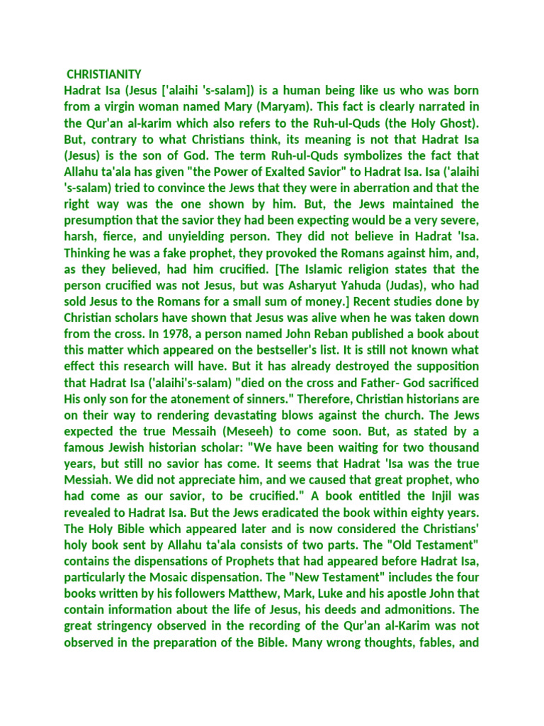 Jesus in Christianity and Islam Explained | PDF | Jesus | Jesus In Islam