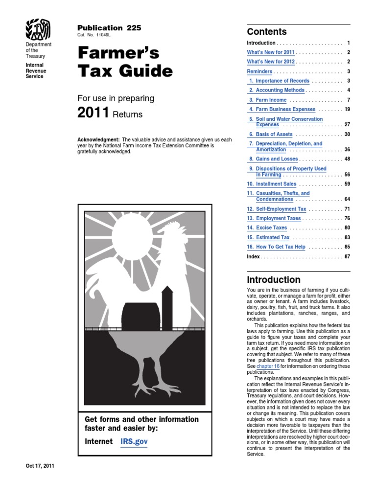 IRS p225 Farmers Tax Guide PDF Tax Deduction Expense