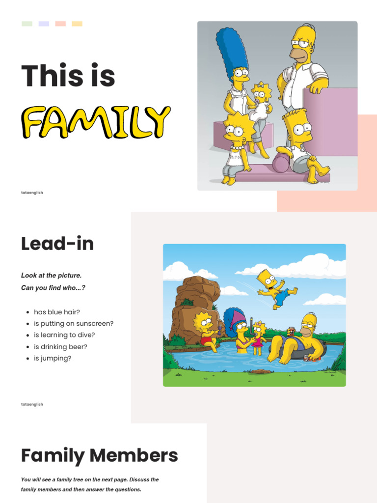 Family | PDF | The Simpsons Episodes | American Television Episodes