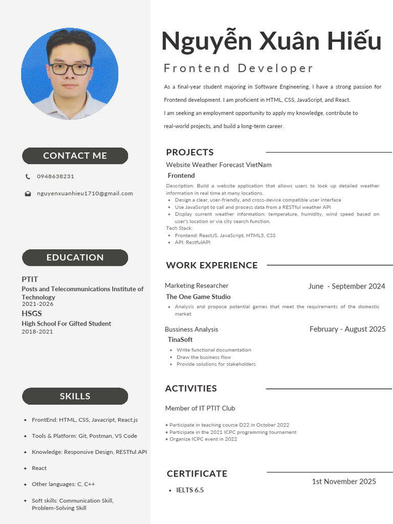 Frontend Developer Resume Overview | PDF | Java Script | Web Development