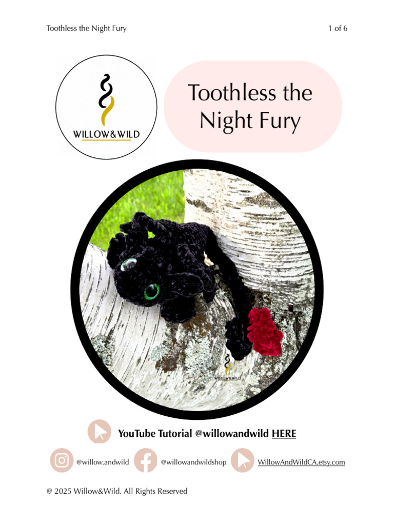 Free Toothless Crochet Pattern | PDF | Crochet | Crafts