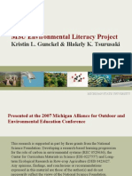 MSU Environmental Literacy Project: Kristin L. Gunckel & Blakely K. Tsurusaki