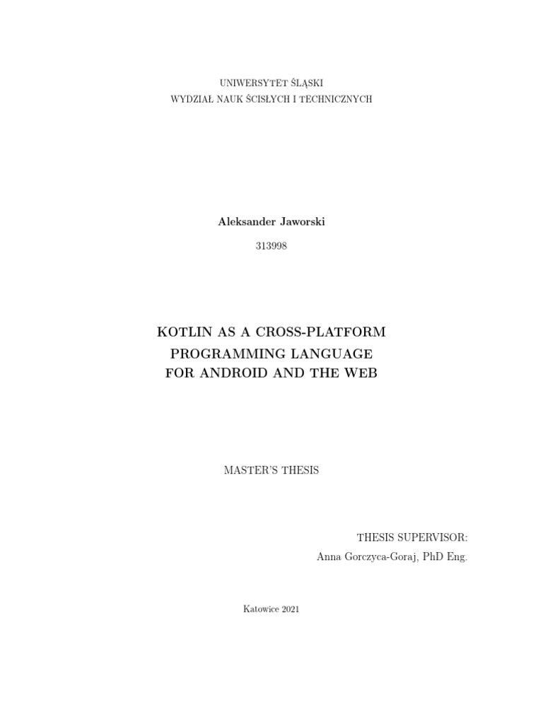 Kotlin Cross-Platform Programming Guide | PDF | Class (Computer ...