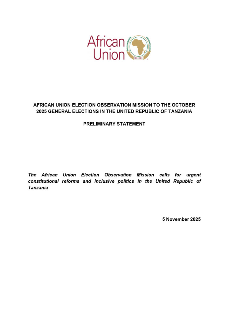 Tanzania 2025 Election Observation Report | PDF | Elections | Voting