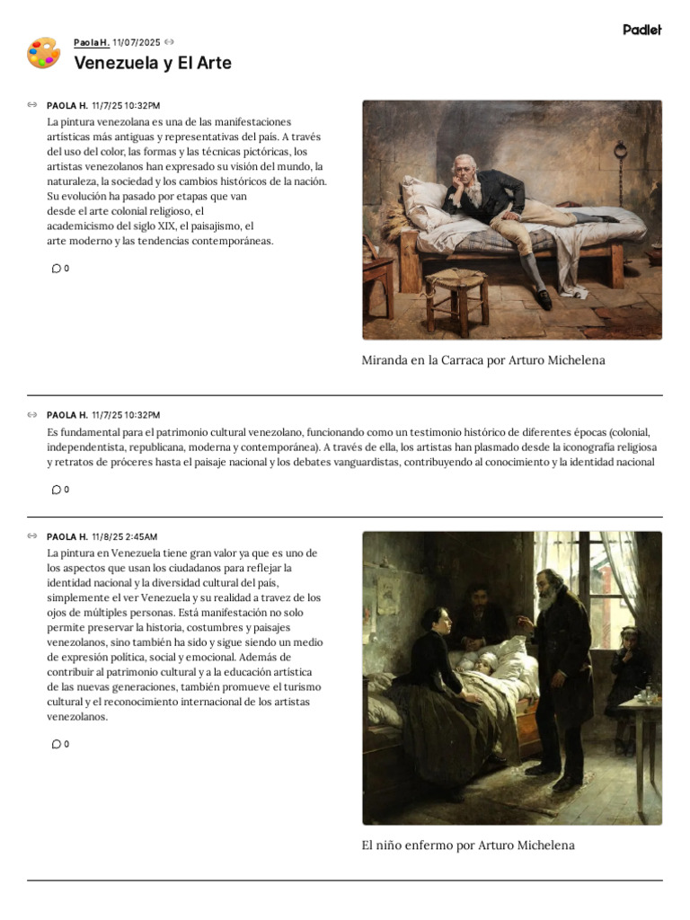 Historia y Evolución de la Pintura Venezolana | PDF | Pinturas ...