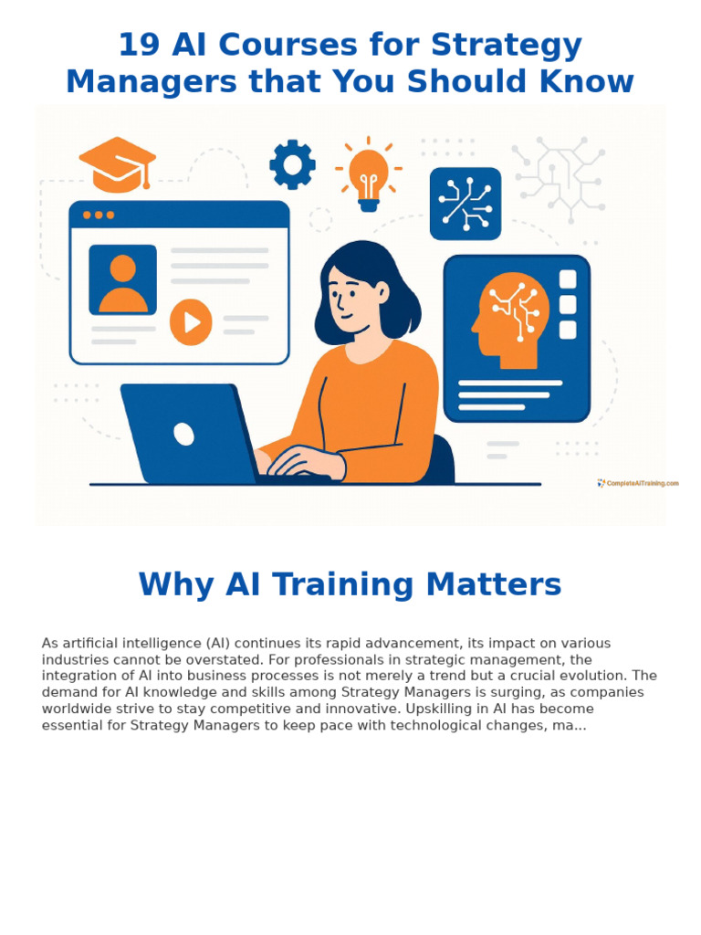 Top 19 AI Courses for Strategy Managers | PDF | Artificial Intelligence ...
