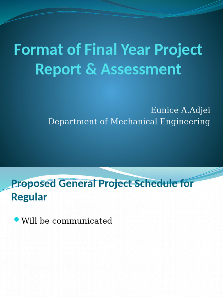 Writing and Structure of A Final Year Project - 2016 | PDF | Abstract ...