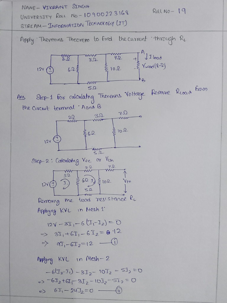 Vikrant Singh IT 19 D | PDF | Electromagnetism | Electrical Engineering