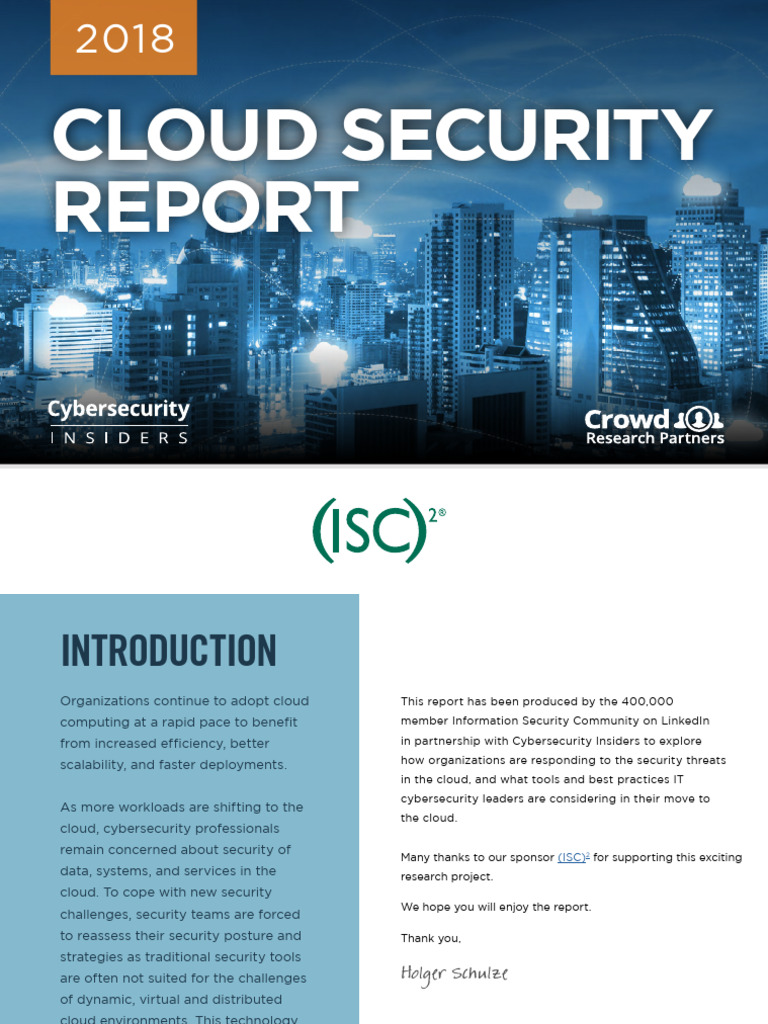 2018 Cloud Security Challenges Report | PDF | Cloud Computing | Security