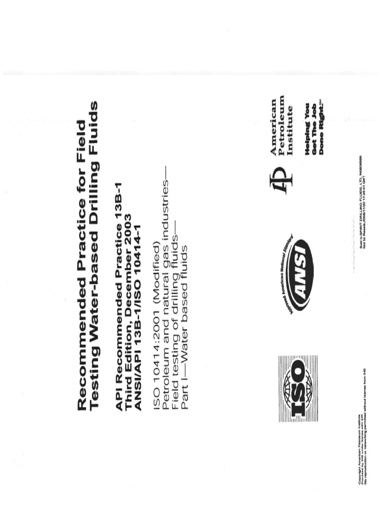 Api 13B-1 | PDF