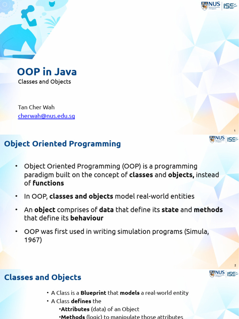 Java OOP: Classes and Objects Explained | PDF | Constructor (Object ...