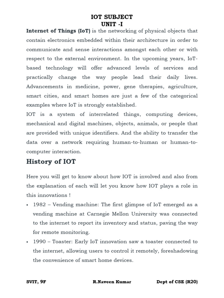 Overview of Internet of Things (IoT) | PDF | Internet Of Things ...