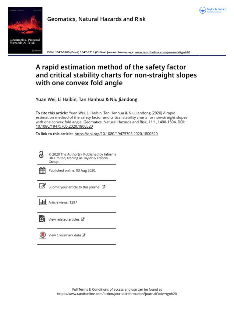 Safety Factor Method for Non-Straight Slopes | PDF