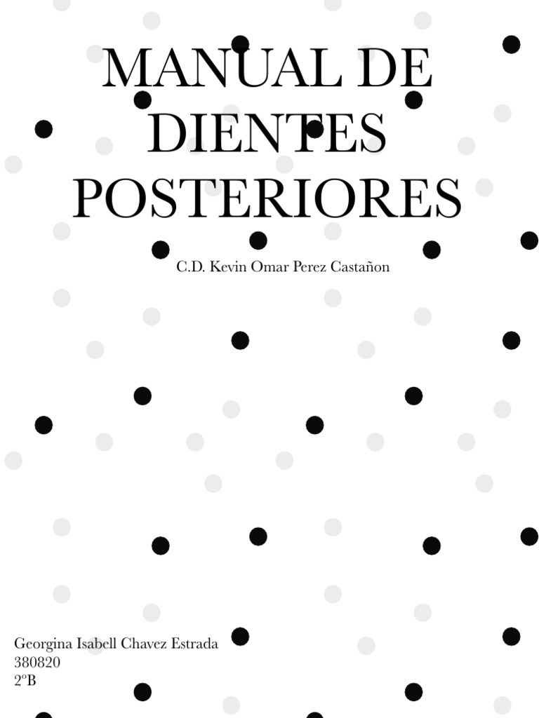 Manual Posteriores Georgina Chavez PDF Boca Diente