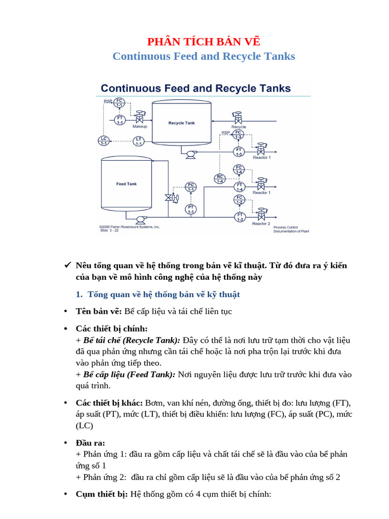 Continuous Feed and Recycle Tanks | PDF