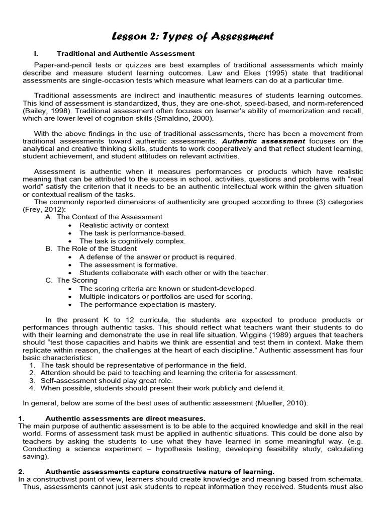 Educ 15 Lesson 2 | PDF | Educational Assessment | Cognitive Science