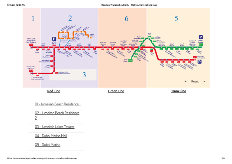 Dubai Tram Map Overview PDF | PDF | Bus Transport | Routes