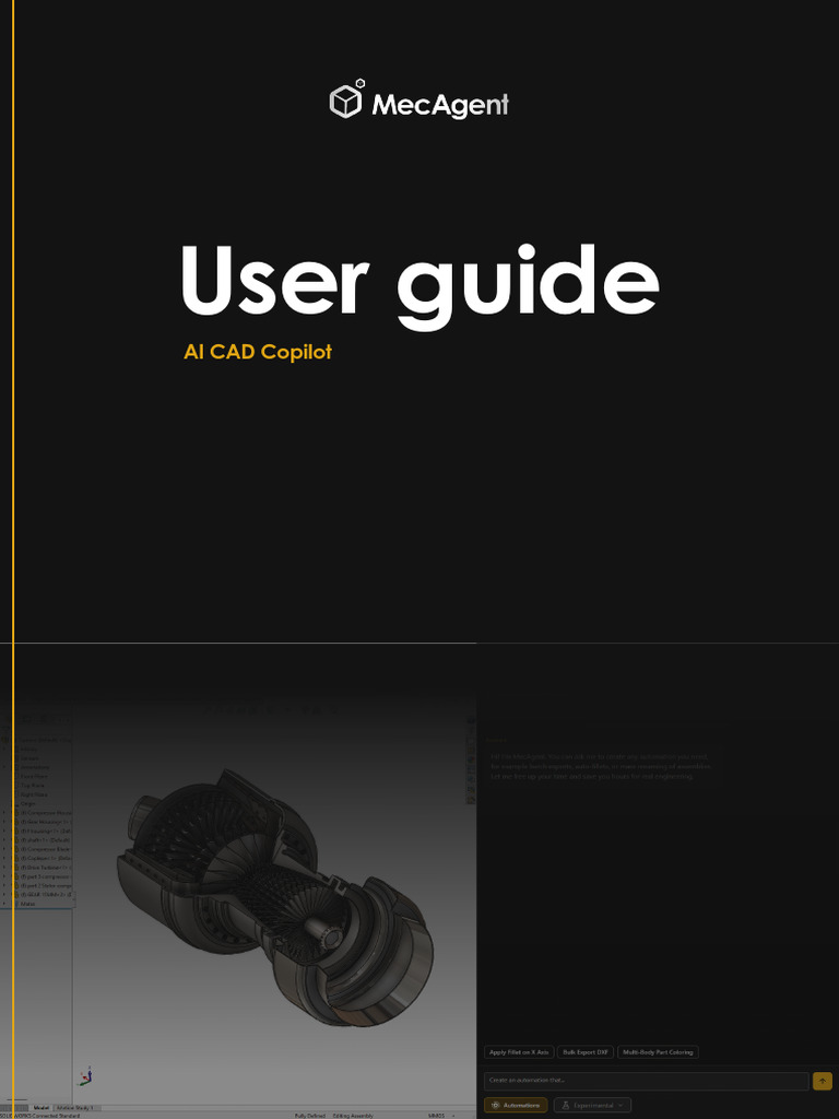 MecAgent CAD Copilot User Guide | PDF | Microsoft Excel | Computer ...