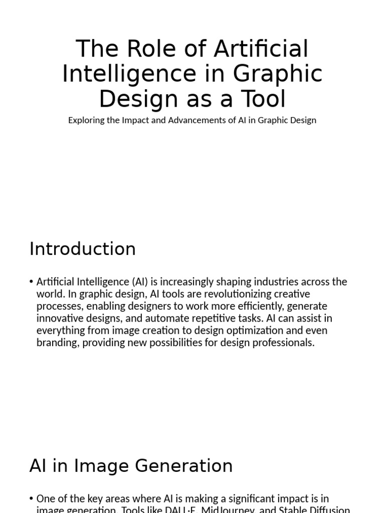 AI's Impact on Graphic Design Tools | PDF | Artificial Intelligence ...