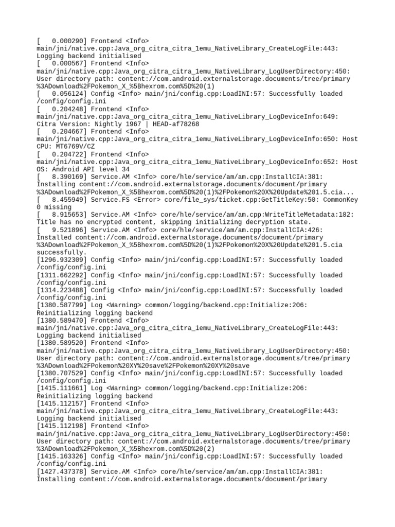Citra Emulator Log and Configuration | PDF | Computer Architecture ...
