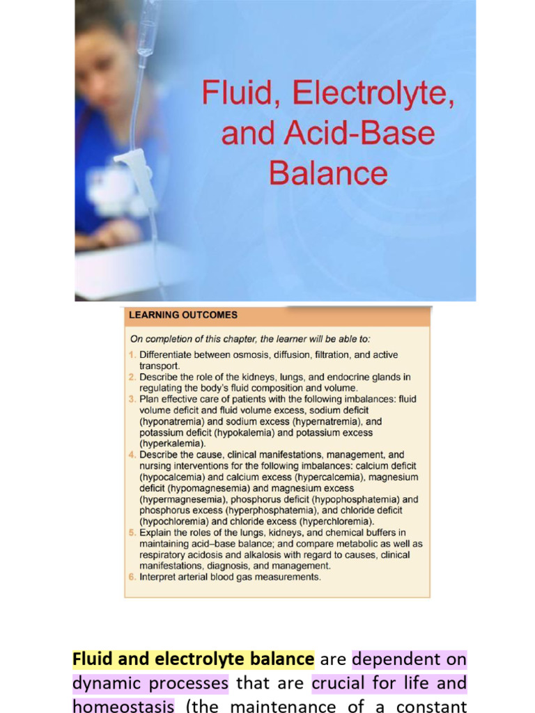 Fluid and Electrolyte Balance Essentials | PDF | Angiotensin | Kidney