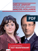 Tract François Hollande Avec Gaëlle Lenfant