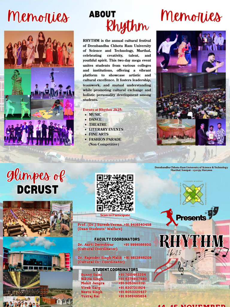 Rhythm 2k25: DCRUST Cultural Festival | PDF