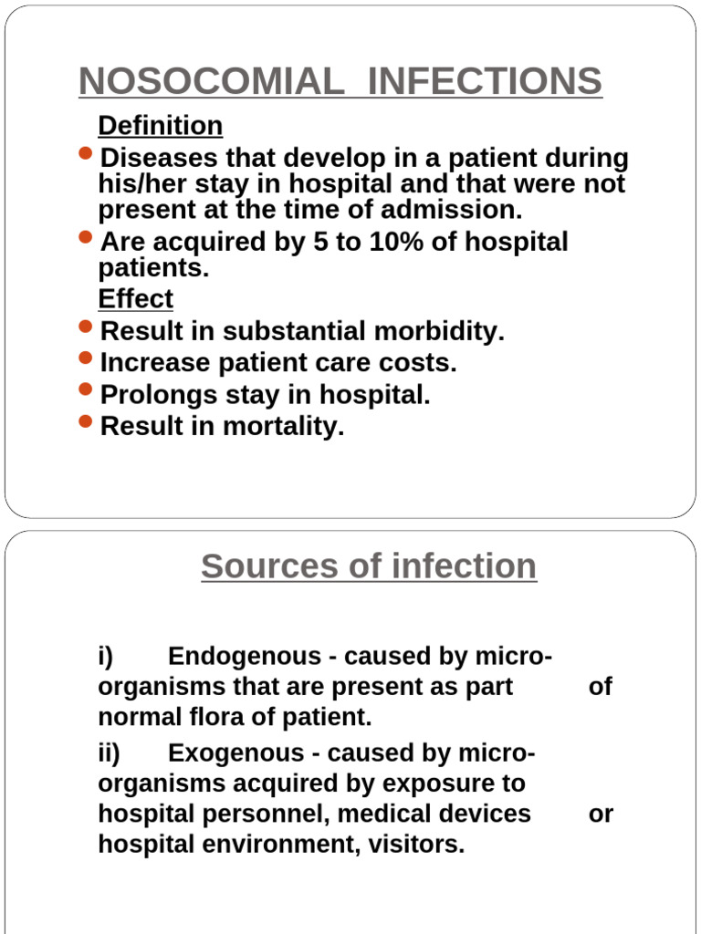 Nosocomial Infection | PDF | Hospital Acquired Infection | Urinary ...