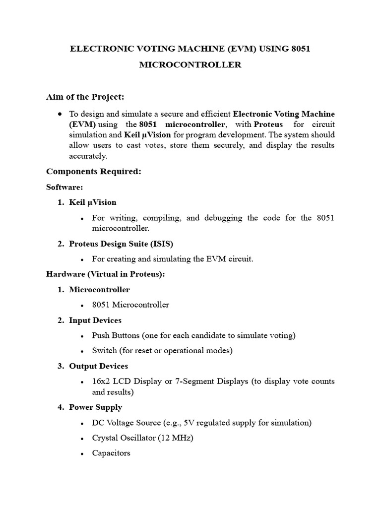 EVM Design with 8051 Microcontroller | PDF | Electrical Network ...