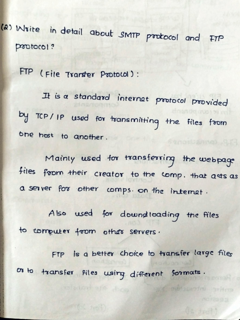SMTP and FTP Protocol Overview | PDF | File Transfer Protocol | Email