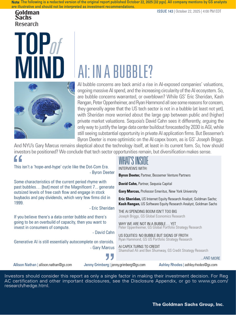 AI Bubble Concerns and Investment Insights | PDF | Artificial ...