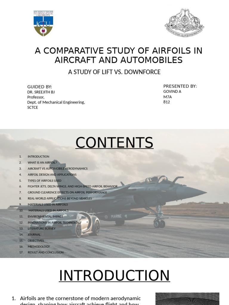 A COMPARATIVE STUDY OF AIRFOILS IN AIRCRAFT AND | PDF | Airfoil | Lift ...