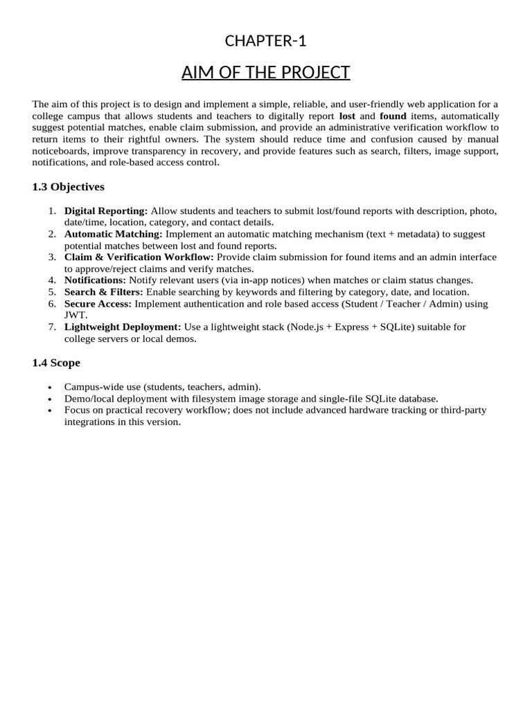Campus Lost and Found Web App | PDF | Databases | Computing