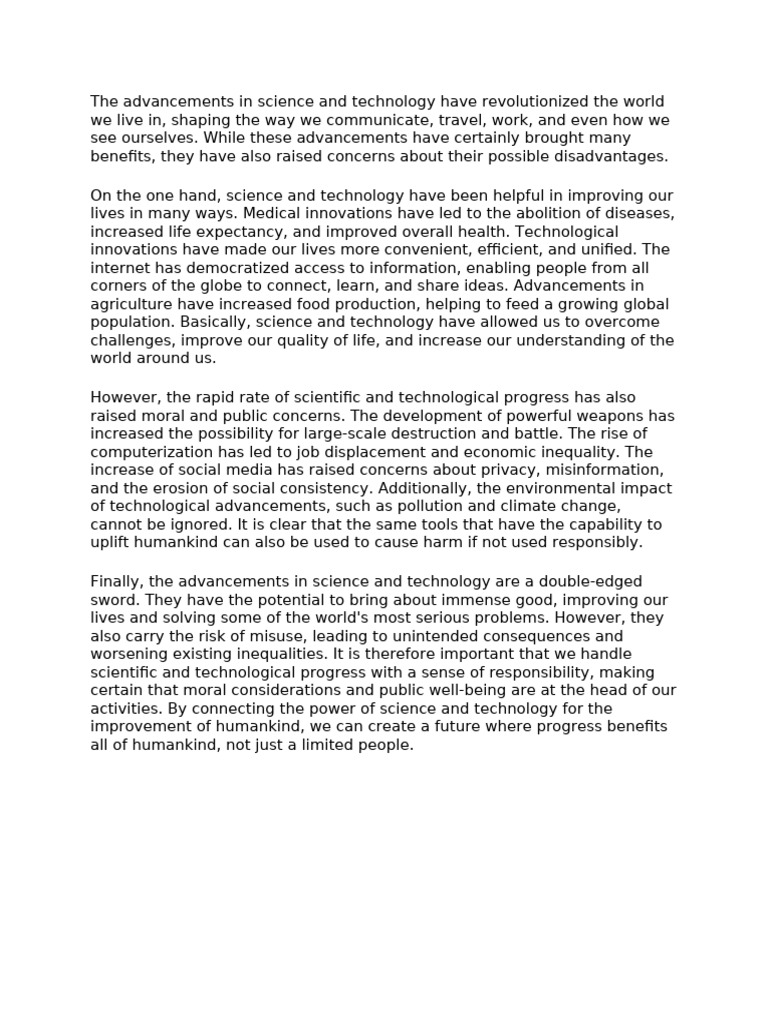 Science and Technology: Benefits and Risks | PDF