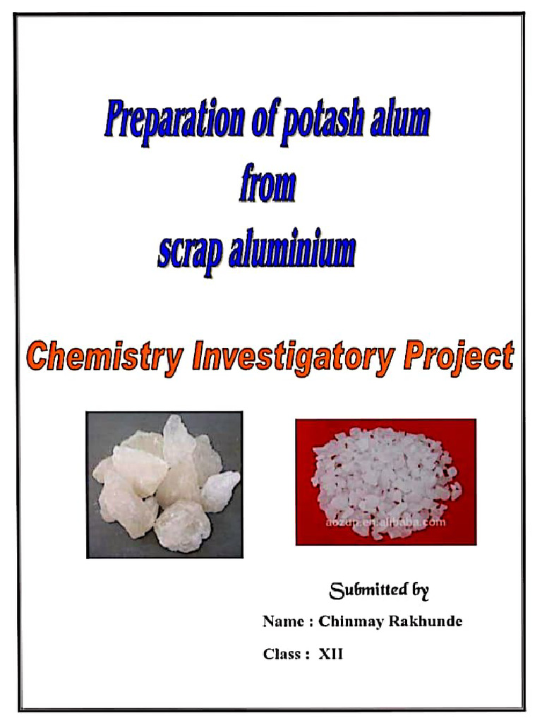 Preparation of An Alum From Scrap Aluminium-1 | PDF