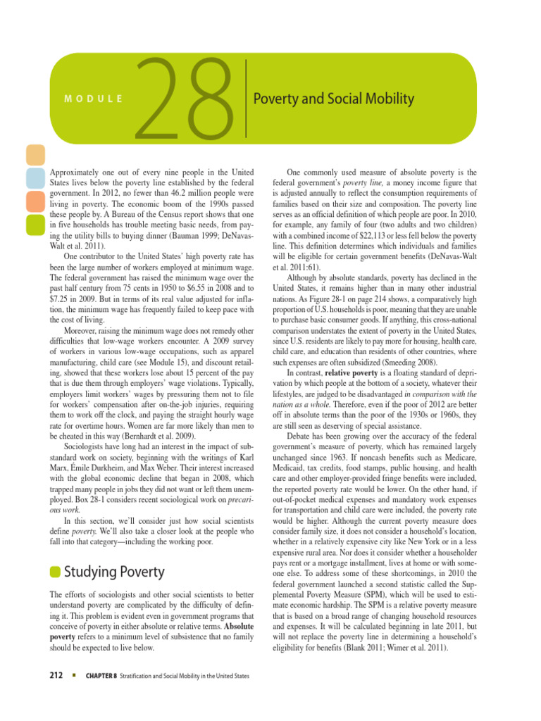 Understanding Poverty and Mobility in the U.S. | PDF | Cost Of Living ...