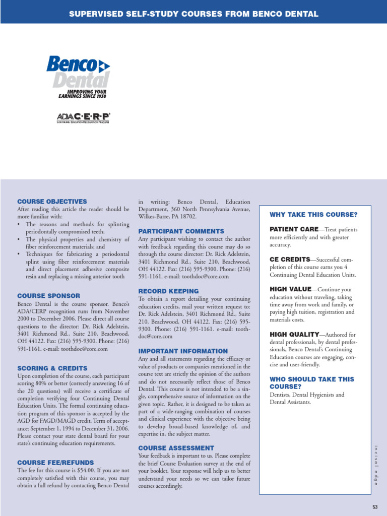 Periodontal Splinting Techniques Explained | PDF | Dental Composite ...