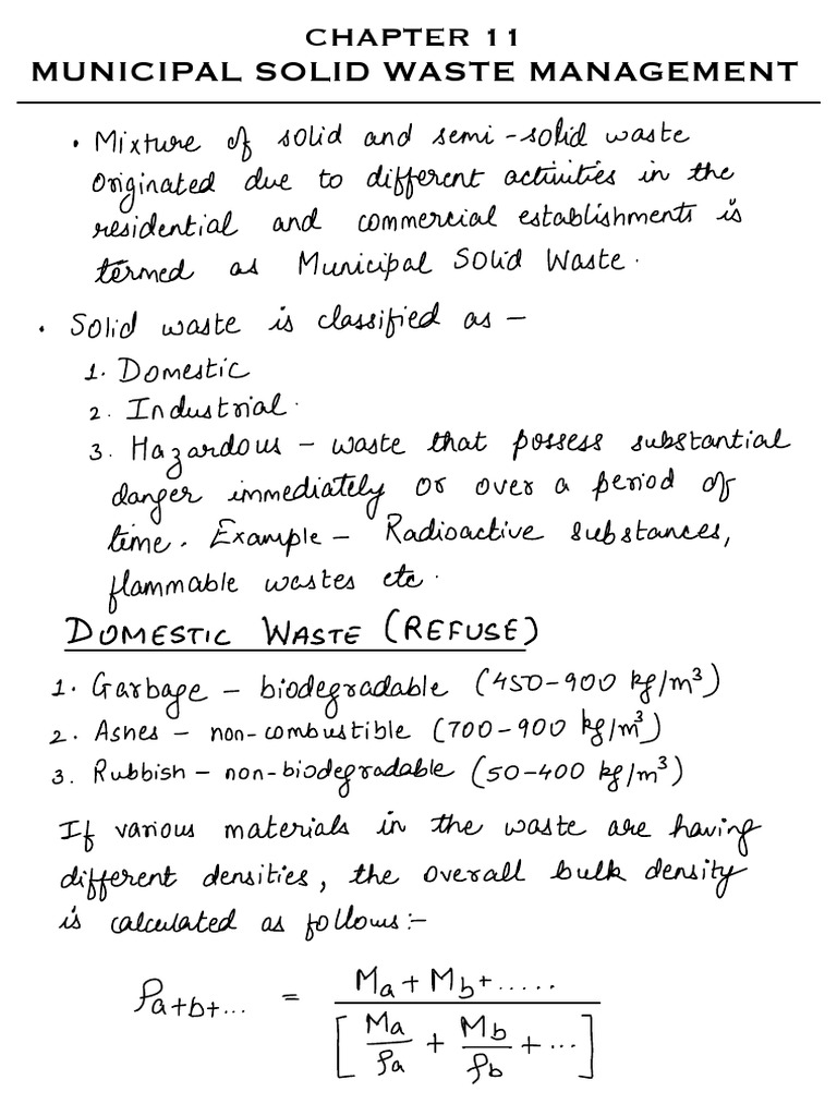 Municipal Solid Waste Management Guide | PDF