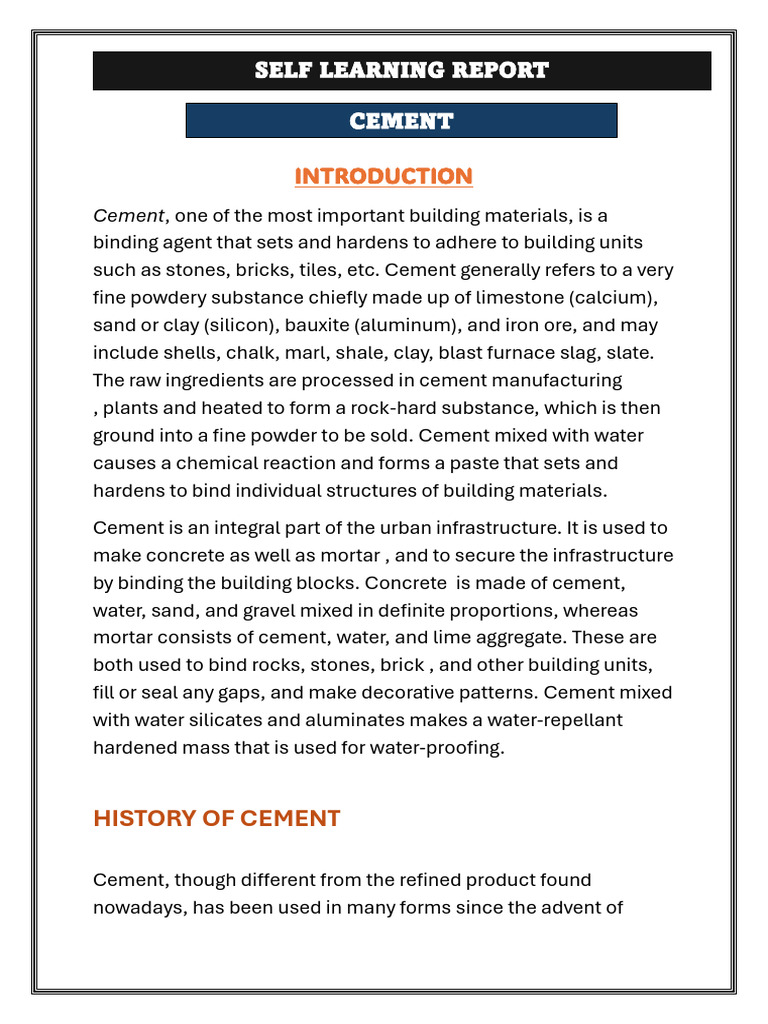 Cement Manufacturing and Types Explained | PDF | Cement | Concrete