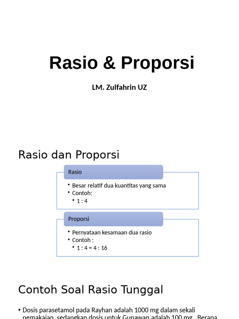 P1. Rasio & Proporsi 2024 | PDF