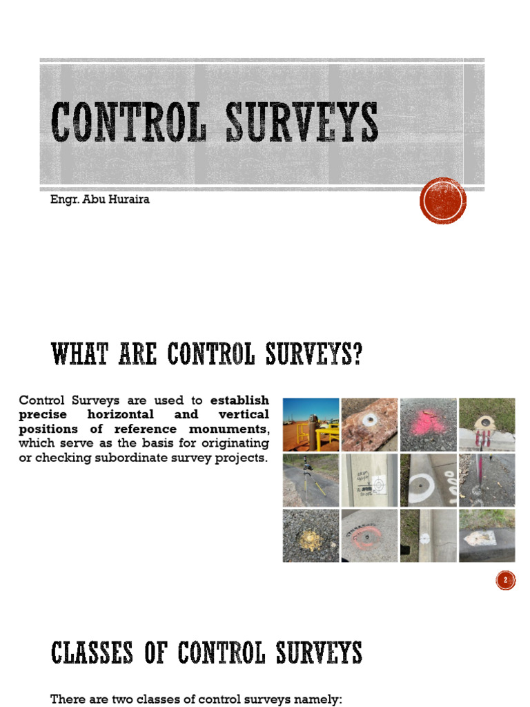Lec 9 (Control Survey) | PDF | Surveying | Geodesy