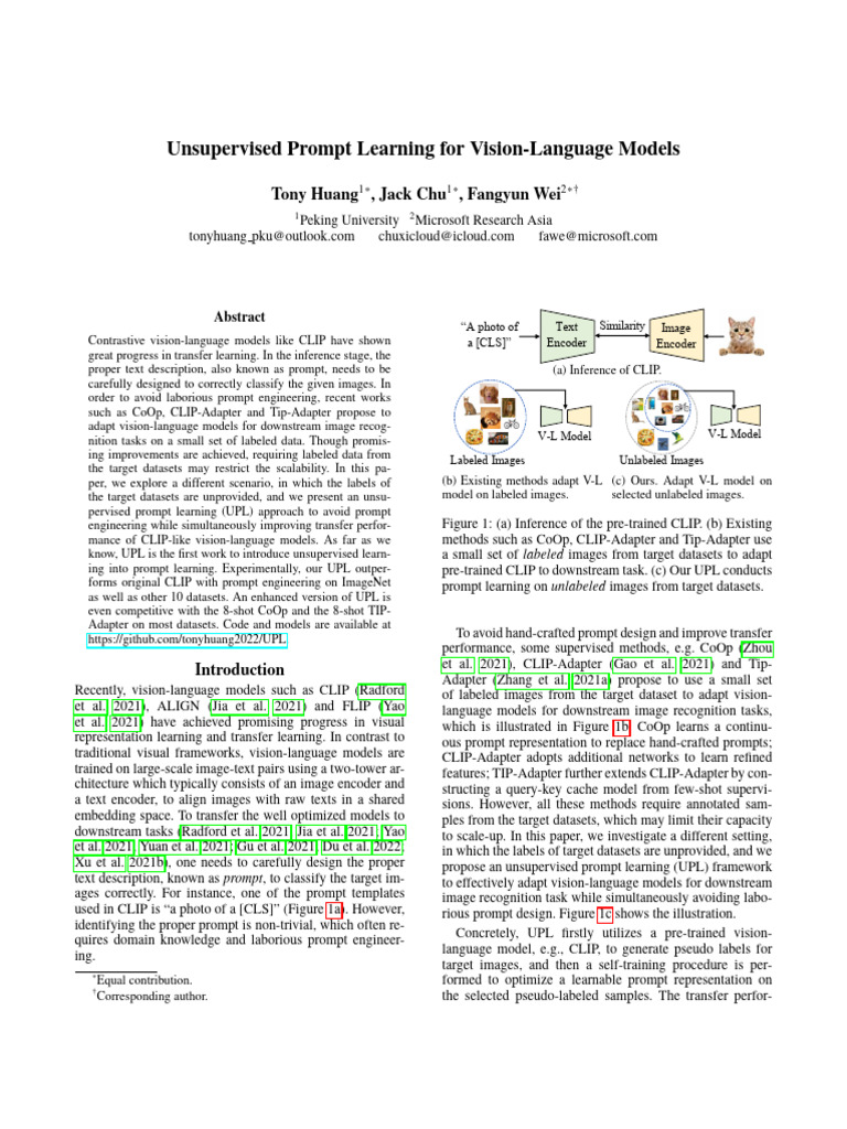 Unsupervised Prompt Learning for VLMs | PDF | Machine Learning | Learning