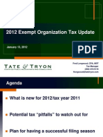 2012 Exempt Organizations Tax Update