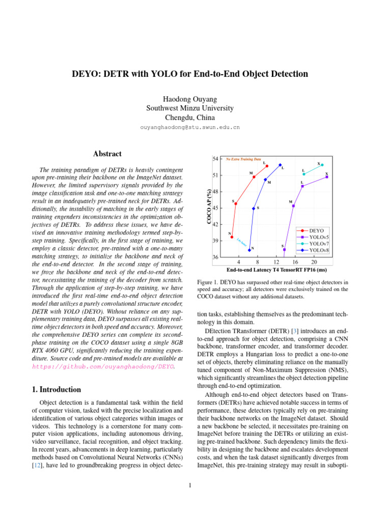 DEYO: Real-Time Object Detection Model | PDF | Deep Learning | Applied ...
