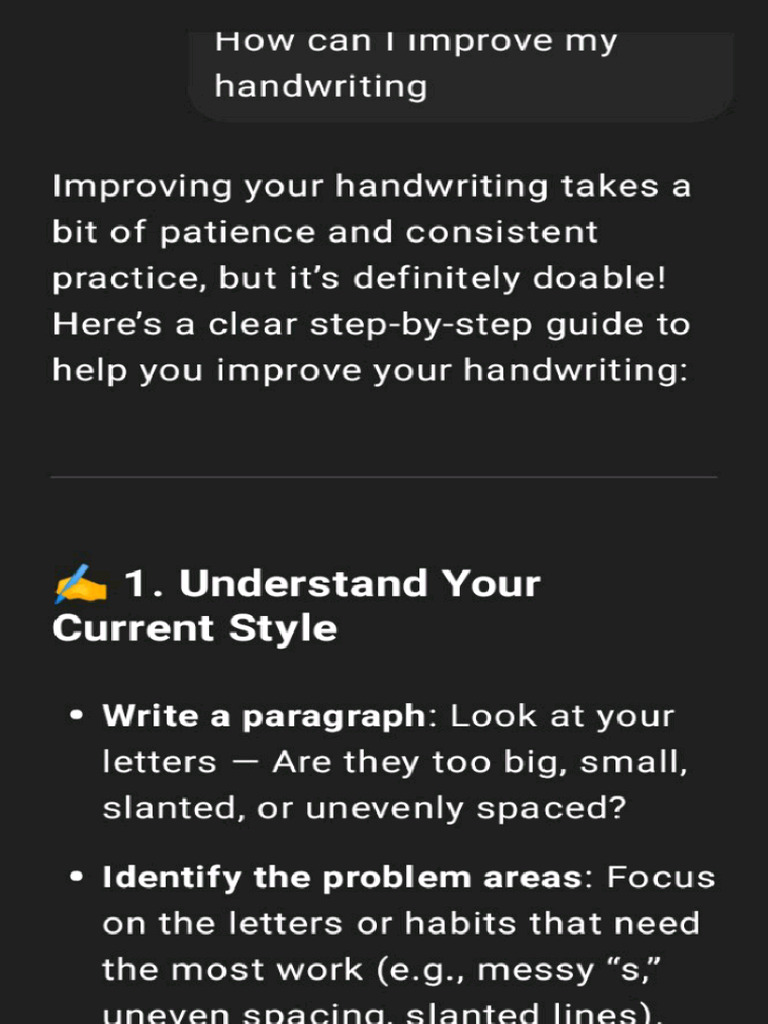 Handwriting Tips | PDF