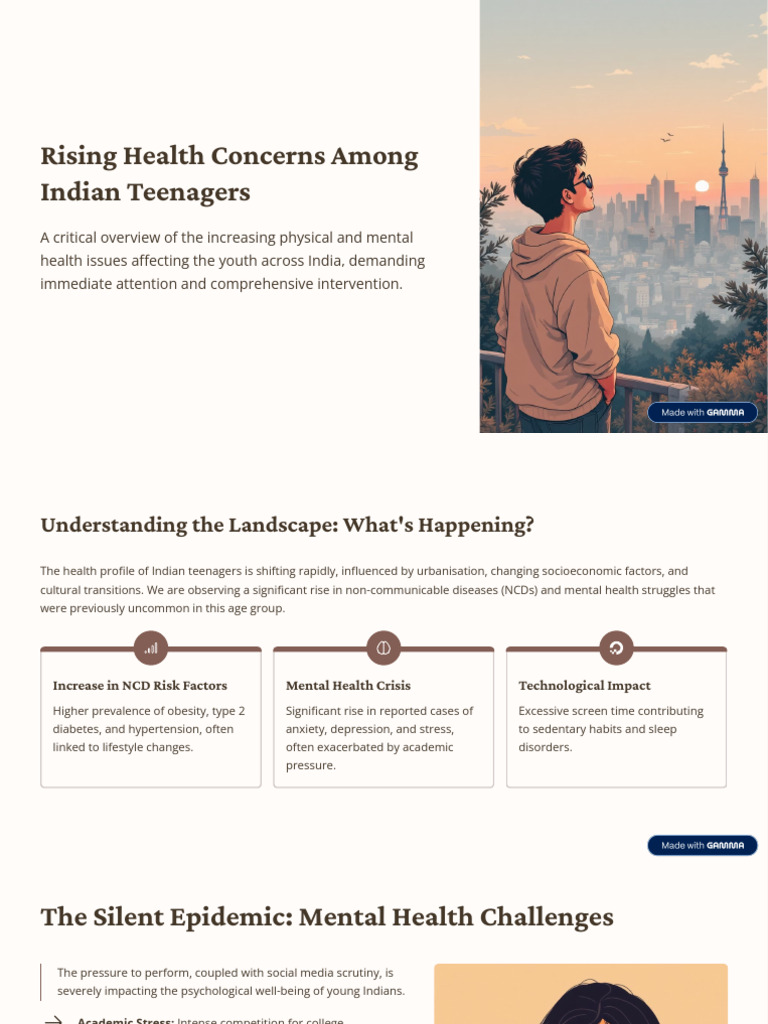 Health Crisis Among Indian Teenagers | PDF | Adolescence | Mental Health