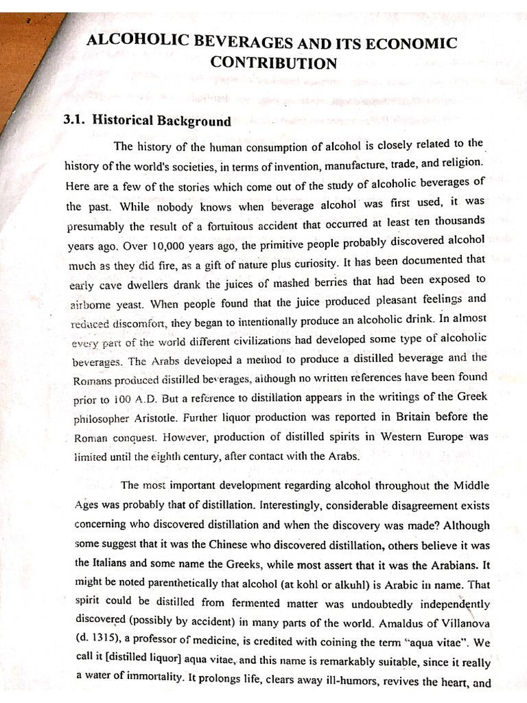 Alcoholic Beverages and Its Economic Contribution | PDF
