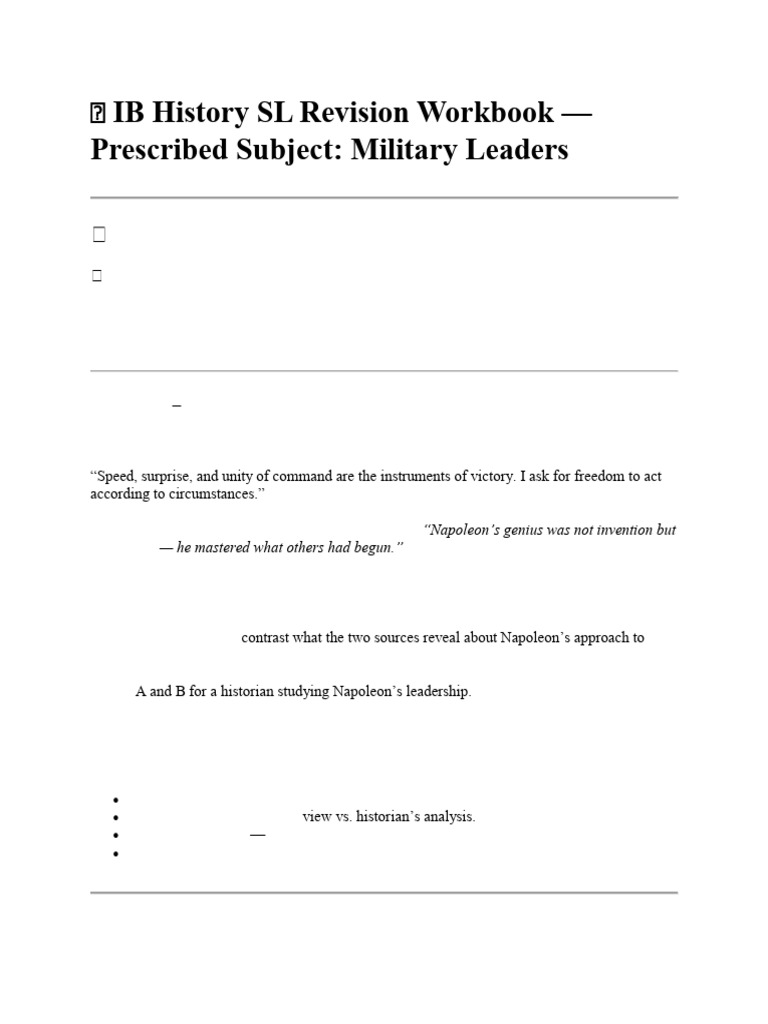 ? IB History SL Revision Workbook | PDF | Erwin Rommel | Dwight D ...