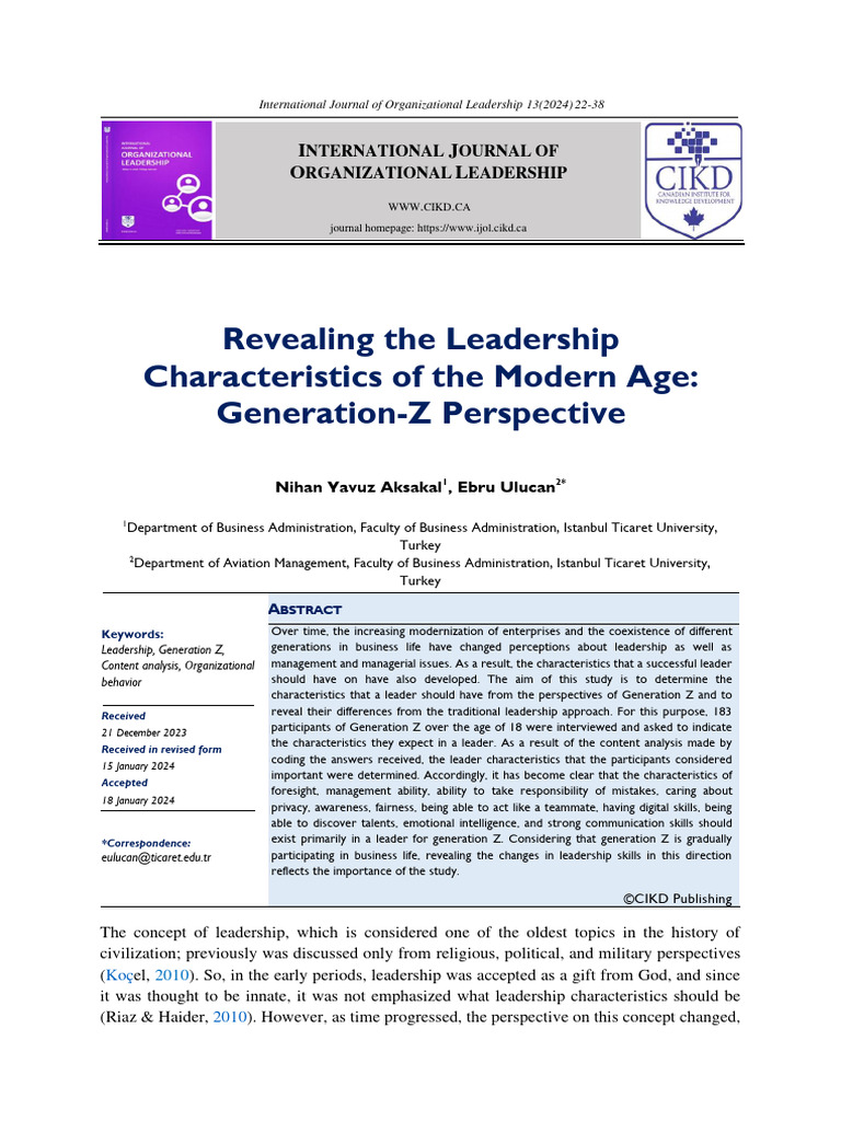 Generation Z Leadership Traits Revealed | PDF | Leadership ...