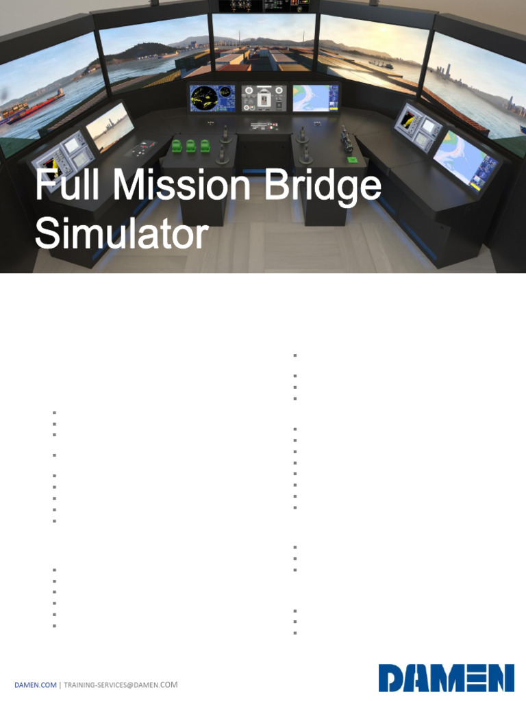 Full Mission Bridge Simulator Overview | PDF | Simulation | Computing